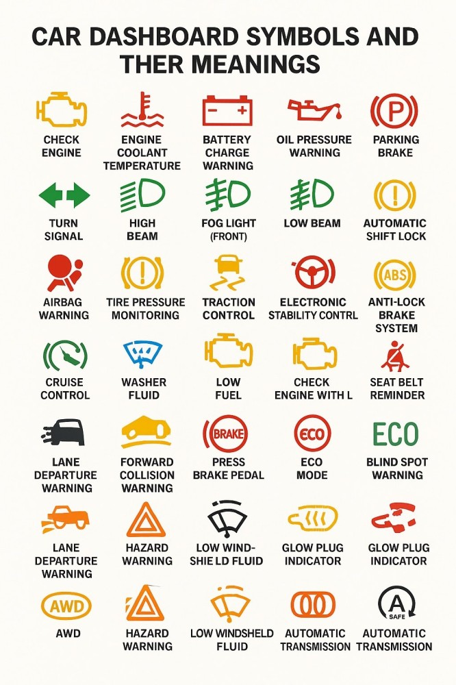 dashboard warning lights explained